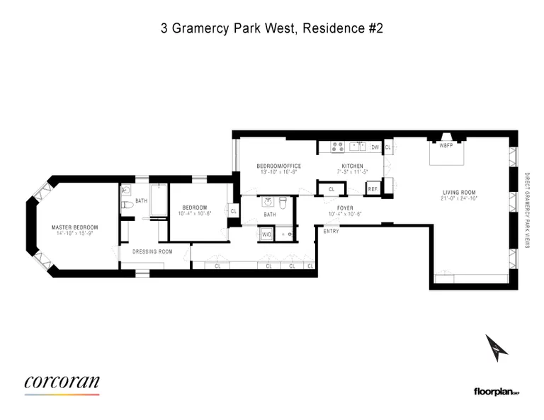 3 Gramercy Park West, 2 FL | floorplan | View 16