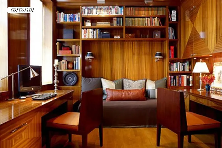 New York City Real Estate | View 80 Chambers Street, 8F | His and her's study facing West | View 4