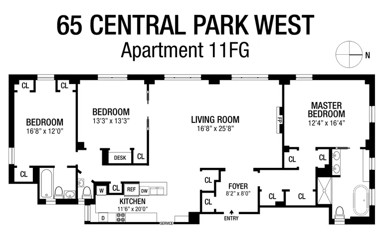 65 Central Park West, 11FG | floorplan | View 11