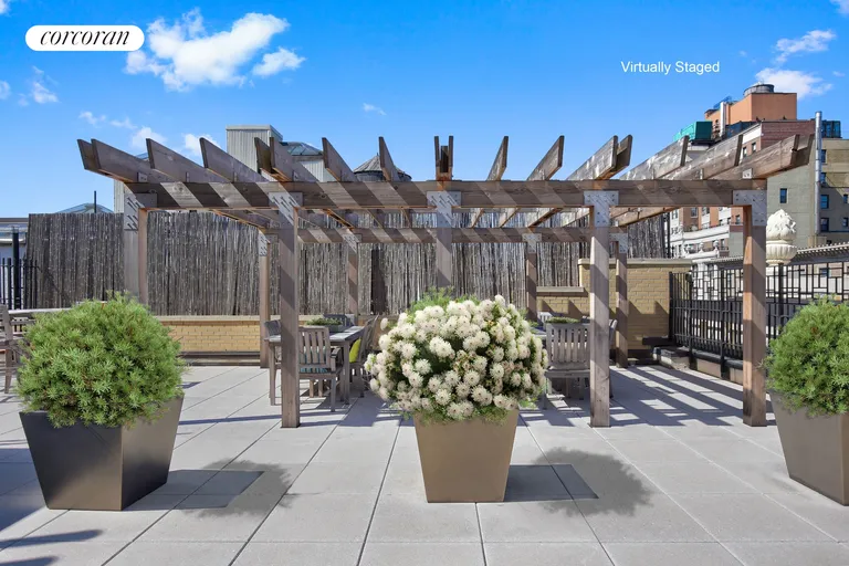 New York City Real Estate | View 302 West 86th Street, 10B | Landscaped Roof Deck | View 16