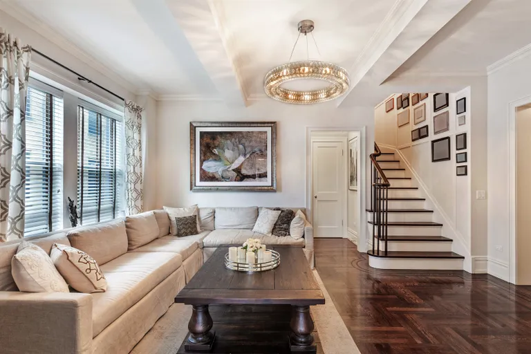 New York City Real Estate | View 165 West 91st Street, 15H | Spectacular living room with 9'-1" high ceilings  | View 4