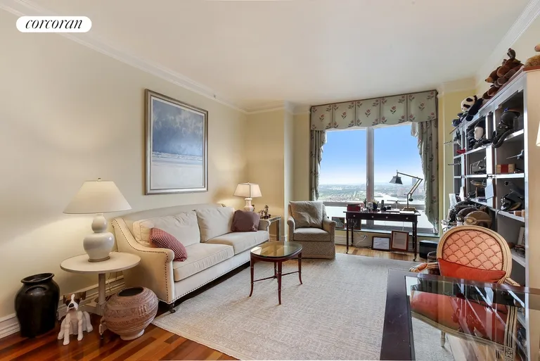 New York City Real Estate | View 30 West Street, PH2G | Living Room with Direct River Views | View 5