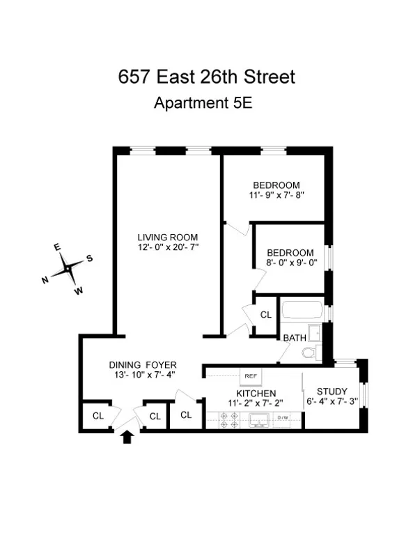 657 East 26th Street, 5E | floorplan | View 7