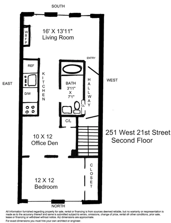 251 West 21st Street, 2 | floorplan | View 7