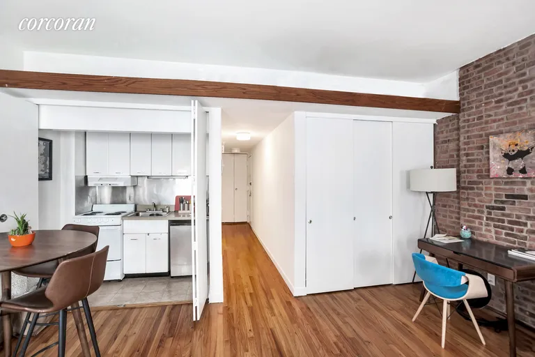 New York City Real Estate | View 9 West 95th Street, H | kitchen, closet, over head storage, hall closet | View 3