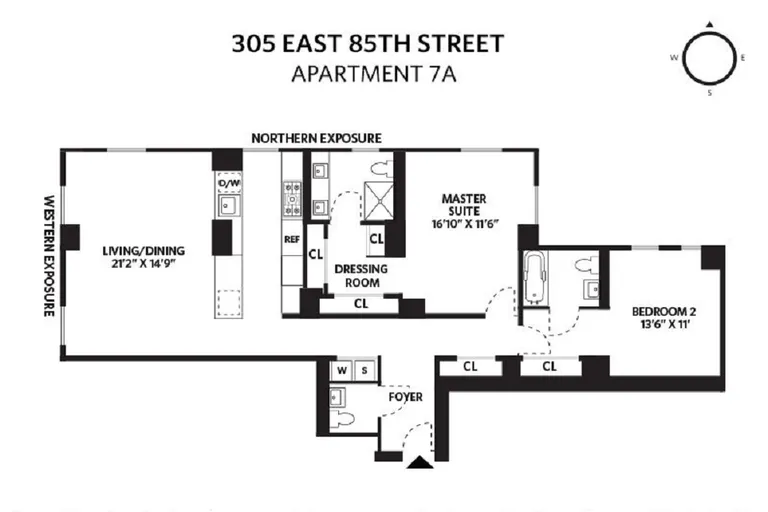 305 East 85th Street, 7A | floorplan | View 8