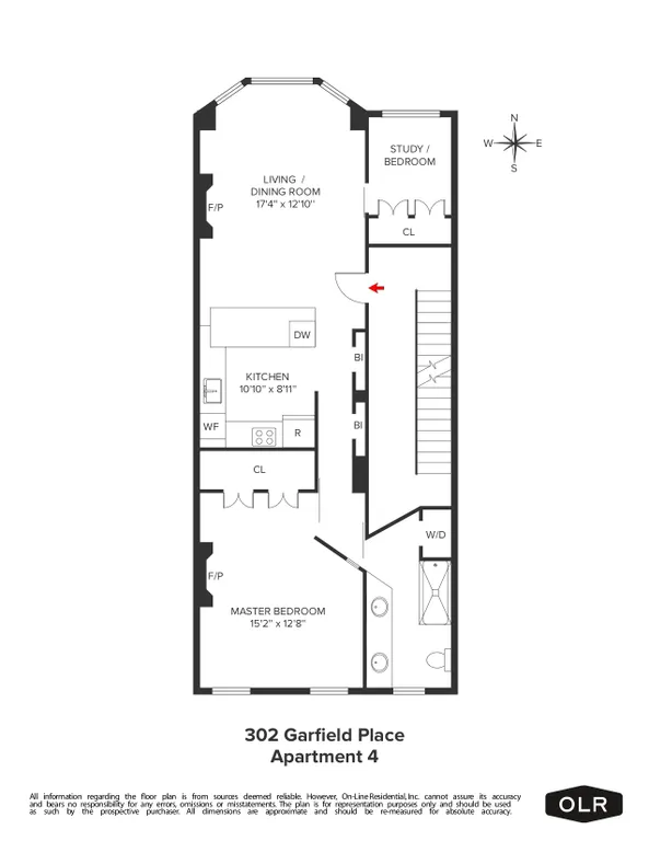 302 Garfield Place, 4 | floorplan | View 7