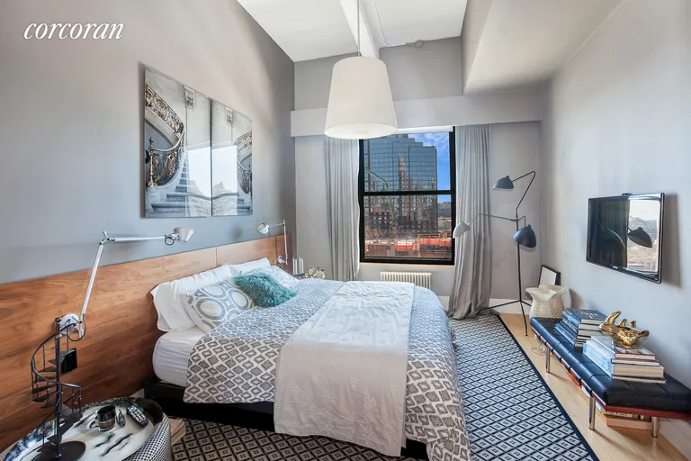 New York City Real Estate | View 70 Washington Street, 12A | Generous and bright master bedroom suite | View 5