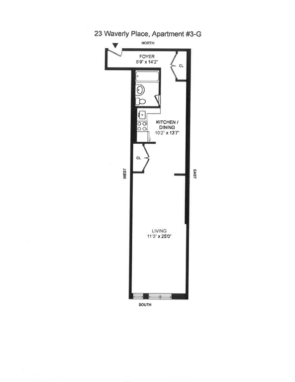 23 Waverly Place, 3G | floorplan | View 6