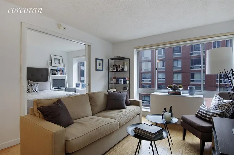 New York City Real Estate | View 555 West 23rd Street, S9N | Living Room | View 2