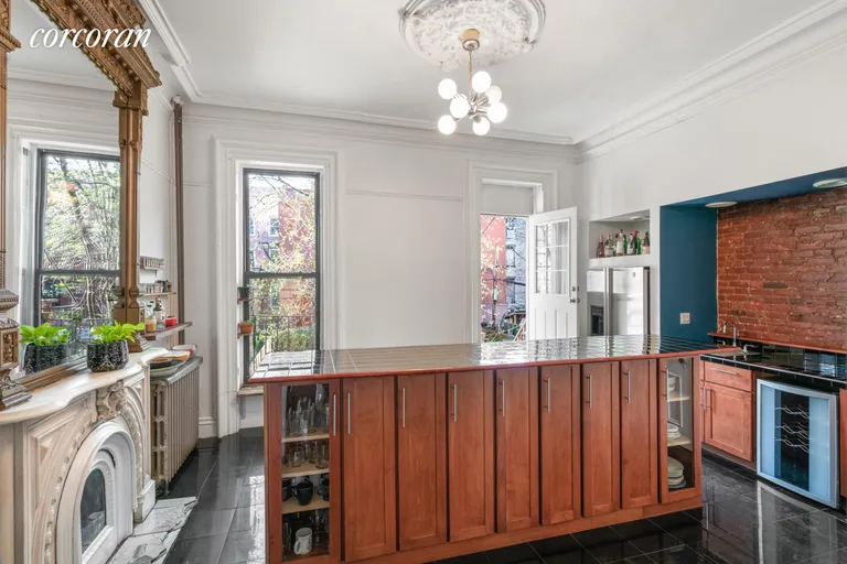 New York City Real Estate | View 132 Quincy Street | Parlor/kitchen | View 3