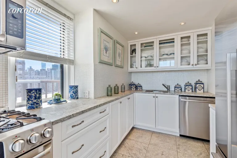 New York City Real Estate | View 444 East 75th Street, 20C | Windowed Kitchen | View 5