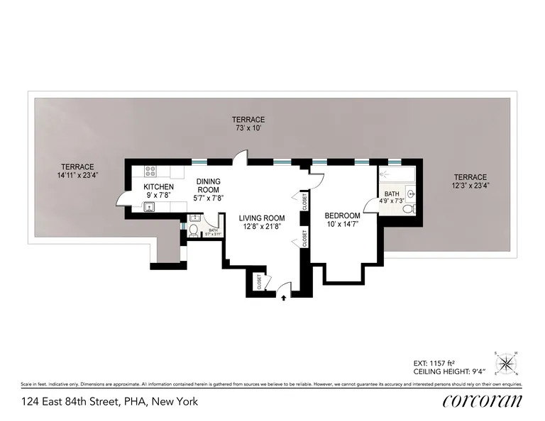 124 East 84th Street, PHA | floorplan | View 6