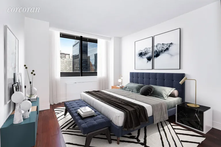 New York City Real Estate | View 347 West 57th Street, 24B | Virtually Staged | View 2