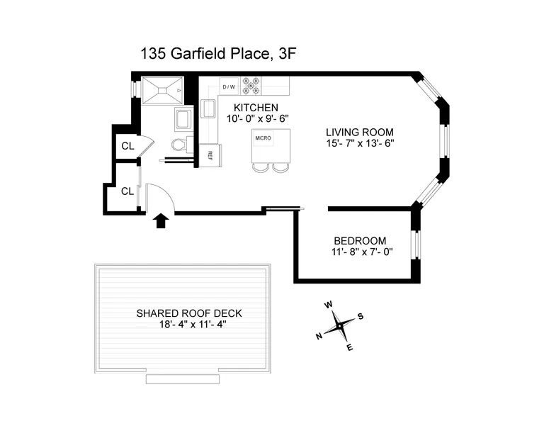 135 Garfield Place, 3F | floorplan | View 9