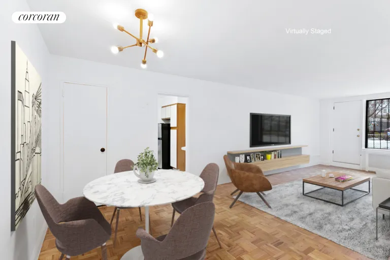 New York City Real Estate | View 415 Beverly Road, 1G | Living/Dining Area | View 5