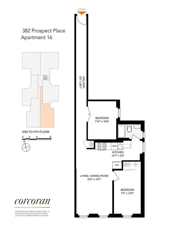 382 Prospect Place, 16 | floorplan | View 6