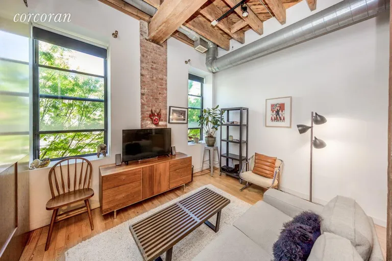 New York City Real Estate | View 130 JACKSON STREET, 2A | Living Room with two windows | View 2