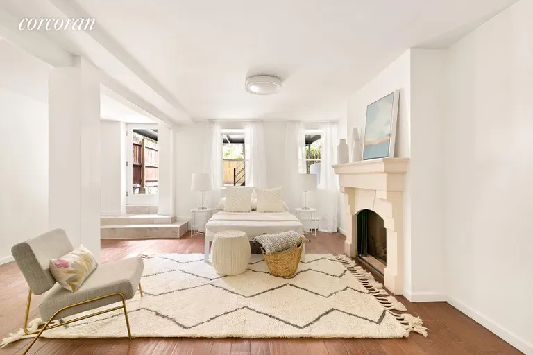 New York City Real Estate | View 390 Bergen Street, 1 | Master bedroom leading to garden | View 4