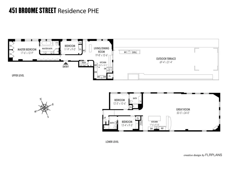 451 Broome Street, PH | floorplan | View 7