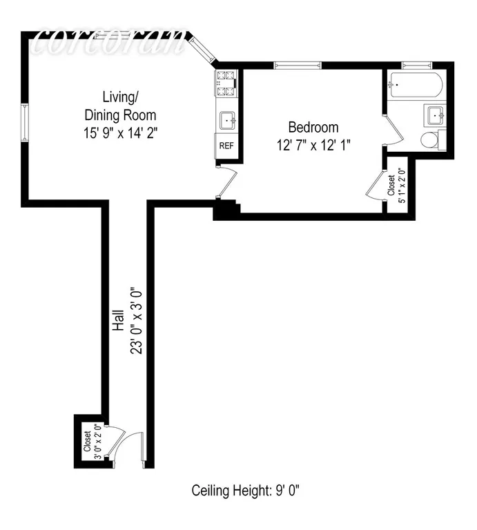 New York City Real Estate | View 295 West 11th Street, 2K | Floor Plan | View 5