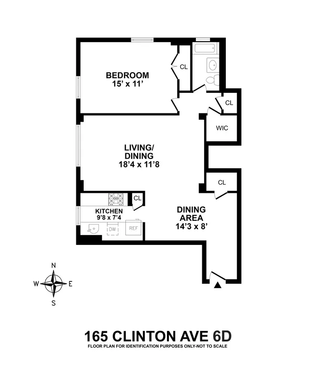 165 Clinton Avenue, 6D | floorplan | View 6