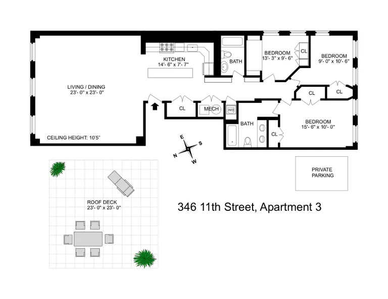 346 11th Street, 3 | floorplan | View 10