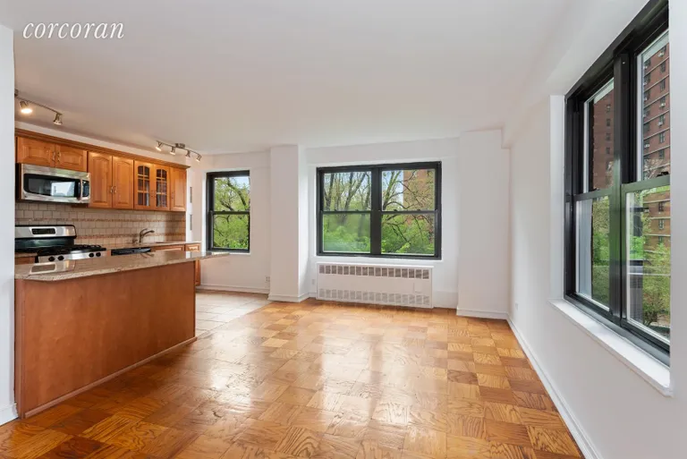 New York City Real Estate | View 210 East Broadway, H504 | Sun Filled Living/Dining with 2 Exposures | View 2