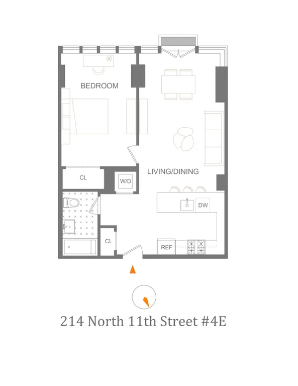 214 North 11th Street, 4E | floorplan | View 5
