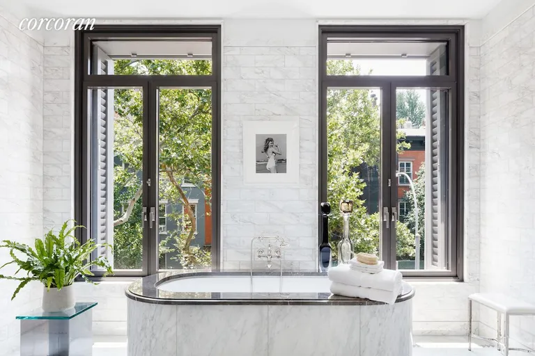 New York City Real Estate | View 145 West 11th Street, TH1 | Marble master bath with radiant heated floor | View 7