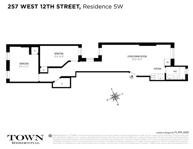 257 West 12th Street, 5W | floorplan | View 6