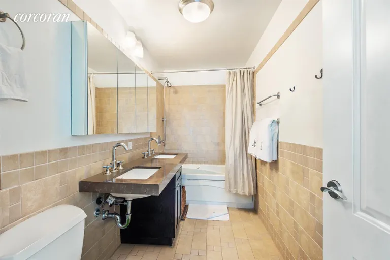 New York City Real Estate | View 145 Park Place, 4F | Master en-suite bath features double sinks | View 5
