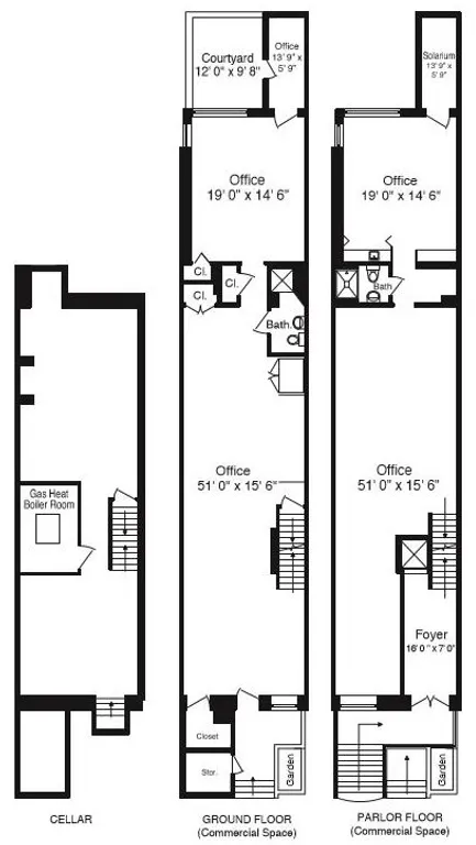 119 East 38th Street, Garden Level, Parlor Level | floorplan | View 4