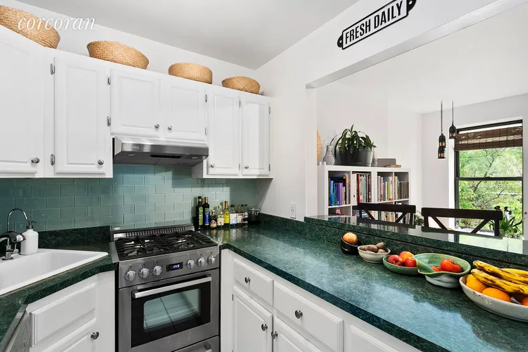 New York City Real Estate | View 123 West 88th Street, 4TH Floor | Open kitchen with dishwasher and breakfast bar | View 3