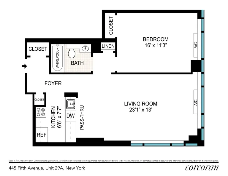 445 Fifth Avenue, 29A1 | floorplan | View 6