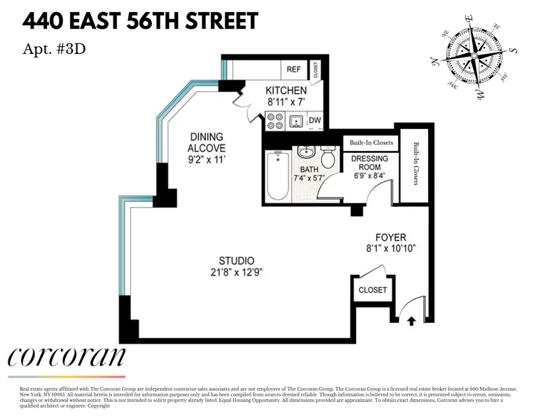 440 East 56th Street, 3D | floorplan | View 6
