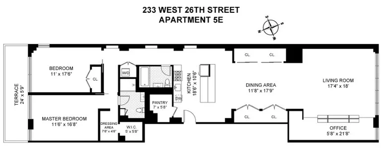 233 West 26th Street, 5E | floorplan | View 11
