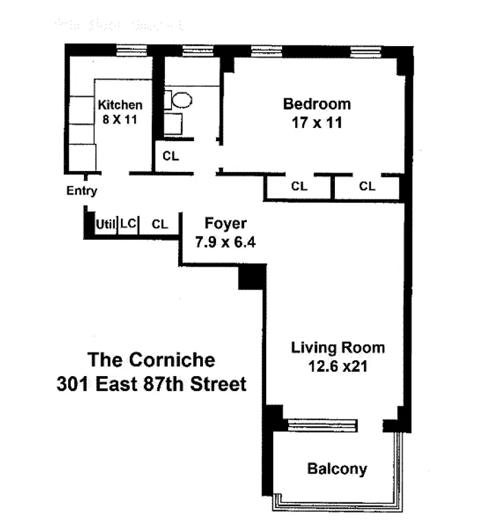 301 East 87th Street, 25F | floorplan | View 9