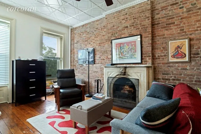 New York City Real Estate | View 377A Atlantic Avenue, 3 | Wood burning fireplace  | View 3