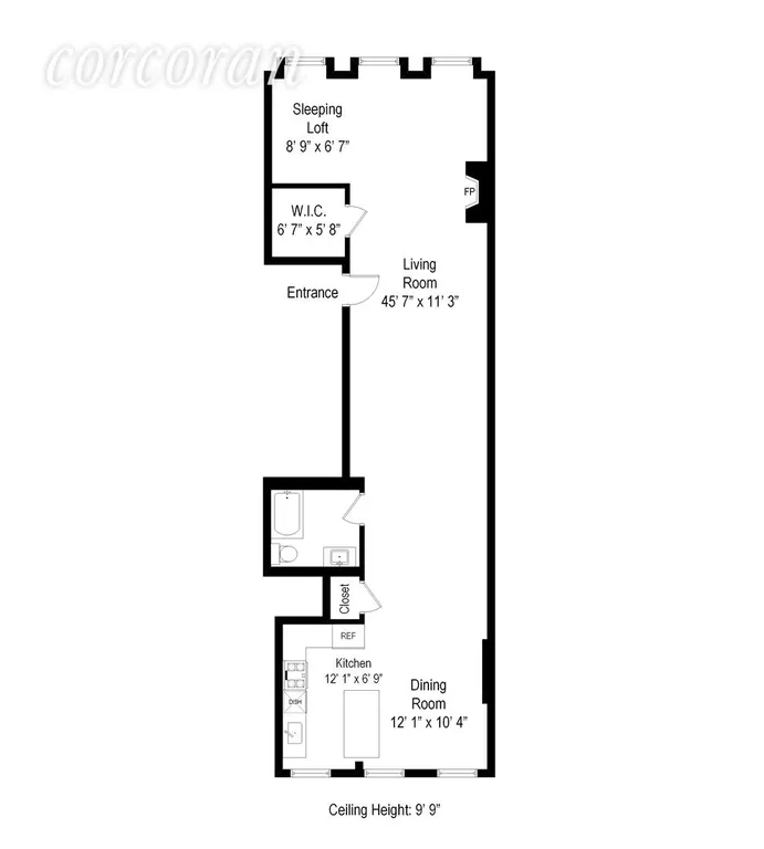 New York City Real Estate | View 377A Atlantic Avenue, 3 | Floor Plan | View 12