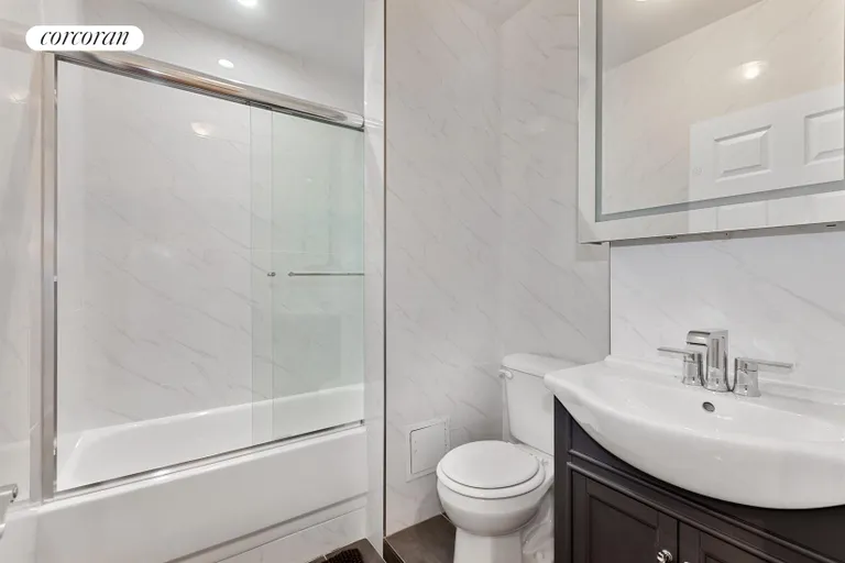 New York City Real Estate | View 408 Saint Johns Place, 4A | Crisp and clean hall bathroom | View 8