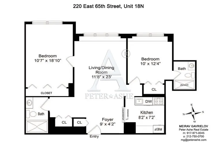 200 East 65th Street, 18N | floorplan | View 13
