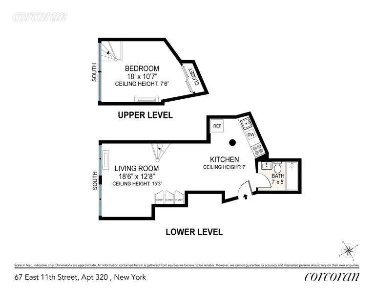 New York City Real Estate | View 67 East 11th Street, 320 | Floor Plan | View 8