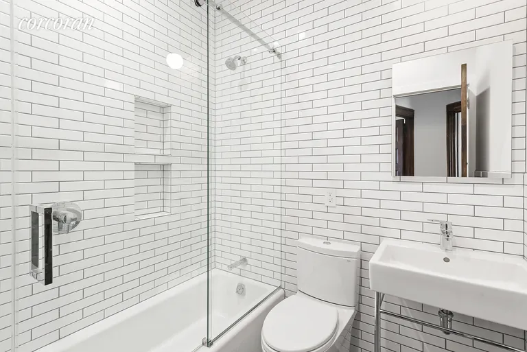 New York City Real Estate | View 215 Brooklyn Avenue, 2 | Similar Listing Bathroom also features a skylight | View 5
