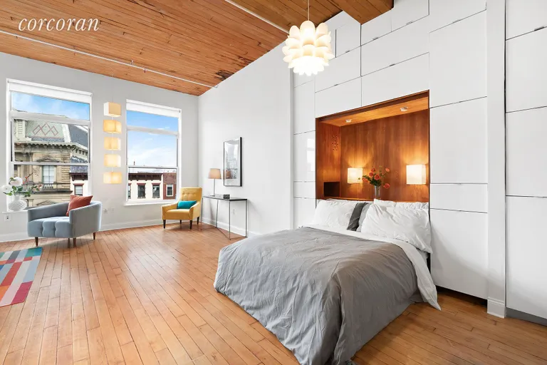 New York City Real Estate | View 138 Broadway, 4F | With Murphy Bed down | View 3