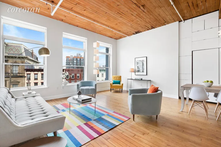 New York City Real Estate | View 138 Broadway, 4F | Bright light from three, 8' x 4' windows | View 2