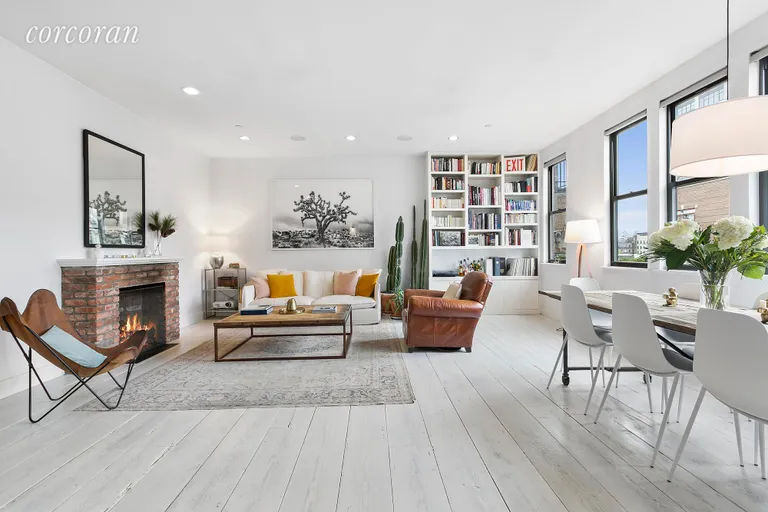 New York City Real Estate | View 138 Broadway, 5G | Expansive living and dining room | View 5