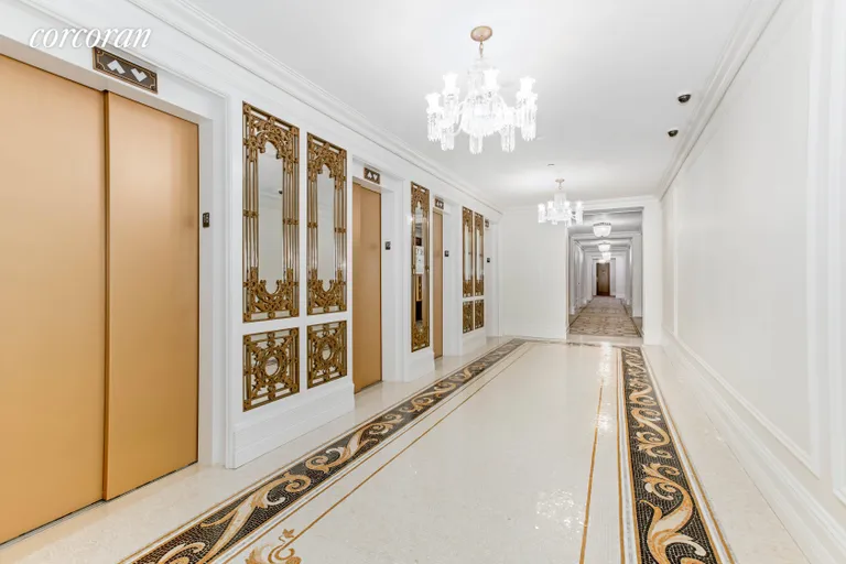 New York City Real Estate | View 1 Central Park South, 1610 | Hallway & Elevator Bank | View 6