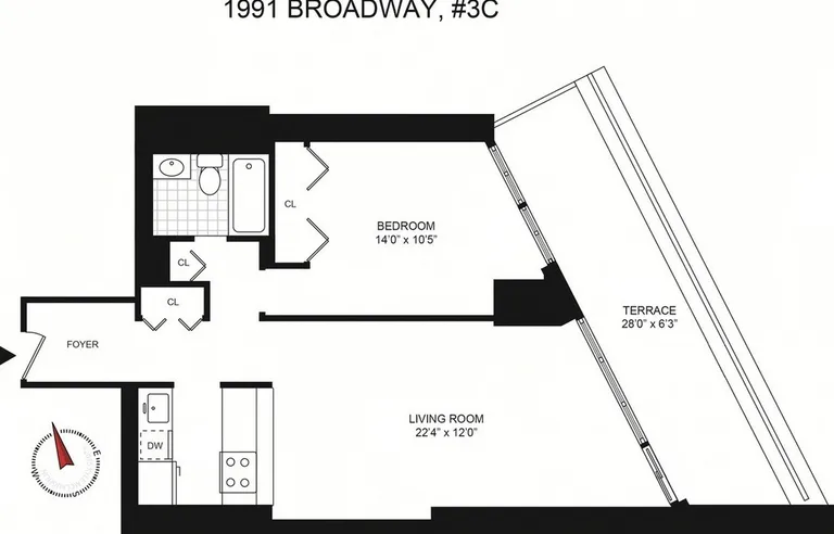 1991 Broadway, 3C | floorplan | View 6