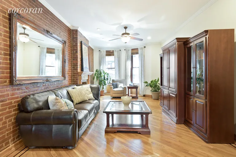 New York City Real Estate | View 233 12th Street | Over-sized parlor level living room  | View 4
